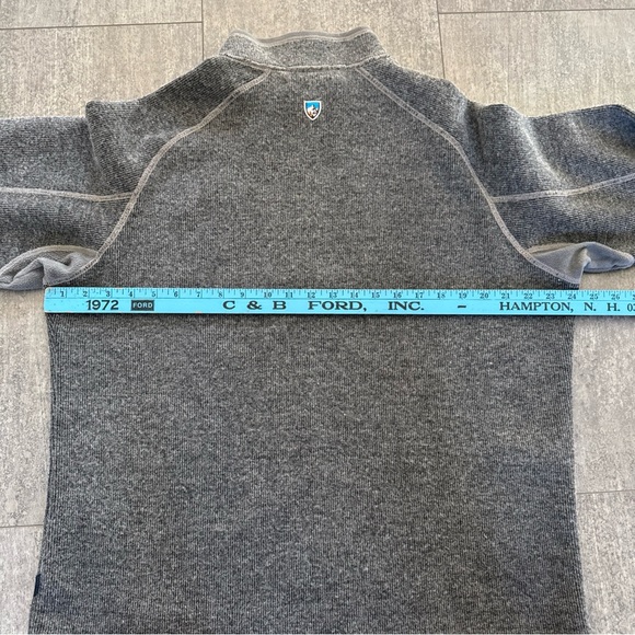Kuhl Men's Gray Quarter-Zip Pullover Fleece Sweater - Picture 6 of 6